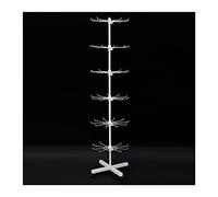 Soporte giratorio para joyas, organizador ajustable para exhibición minorista, collares, aretes, pulseras, diseño que ahorra espacio