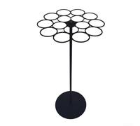 Soporte giratorio para medallas, soporte de medallas para 15 anillos, soporte para trofeos de giro de 360 grados, montaje sin herramientas, base resistente para atletas