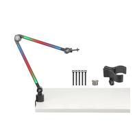 Soporte giratorio para micrófono multiángulo, amplia compatibilidad, gira libremente para podcasting y transmisión en vivo