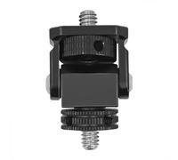 Soporte giratorio para monitores con pasador de localización de zapata fría, agujero de 1/4 pulgadas para cámara, luz intermitente, accesorios de fotografía