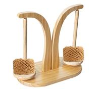 Soporte giratorio para , péndulo magnético, doble , 28,7 x 15,7 cm, herramienta de costura giratoria de madera, soporte de ganchillo y punto para tejer manualidades
