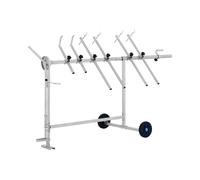 MSW Soporte Giratorio para Taller De Chapa Caballete Basculante MSW-RPS-4H (con 2 Ruedas de 175 mm, 6 Barras de Fijación, Rotación 360°, Carga máx.: 90 kg)