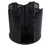 Soporte giratorio para tazas y tapas con cuatro compartimentos diseñado para un acceso rápido y organización de varios tamaños de vasos de papel en ajustes de bebidas (negro)