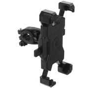 Soporte Giratorio para Teléfono Ajuste de Ángulo para Carrito | ABS y Eva, Agarre Firme y Estable sin Vibración, Desmontaje Fácil, Negro