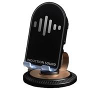 Soporte giratorio para teléfono móvil, micrófono de conferencia, altavoz USB de transcripción, altavoz de conferencia de recogida de voz, rotación de 360 grados, conexión inductiva, altavoz de soporte