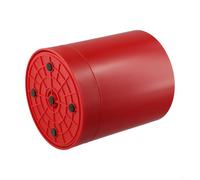 Soporte giratorio para utensilios fabricado con plástico PP apto para alimentos con tres compartimentos segmentados y base estable (rojo)