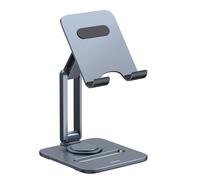 Soporte giratorio plegable de aluminio para tablet - gris