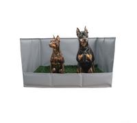 Soporte grande para almohadilla de orina para perro, con caja de arena para perro, protector contra salpicaduras, base plegable, orinal interior, caja de arena para gatos, caja de arena con paredes