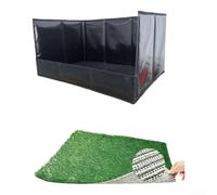 Soporte grande para almohadilla de orina para perro, con caja de arena para perro, protector contra salpicaduras, base plegable, orinal interior, caja de arena para gatos, caja de arena con paredes