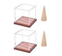 Soporte grande para anillos de campeonato, acrílico transparente, base de madera, estante de almacenamiento para anillos de béisbol, vitrina de campeonato