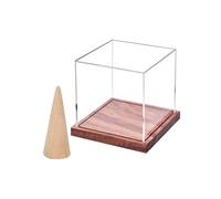 Soporte grande para anillos de campeonato, acrílico transparente, base de madera, estante de almacenamiento para anillos de béisbol, vitrina de campeonato