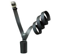Soporte grande para mástil de bandera con cinturón cruzado de cuero, correa de hombro de 60 pulgadas, pancarta estilo desfile militar, portador de bandera, color negro, unisex para adultos (negro