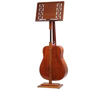 Soporte Guitarra Suelo Atril de madera para partituras violín ukelele piano, Altura ajustable portátil de pie Estante de almacenamiento para iPad, Regalos para principiantes de guitarristas, Estilo vi