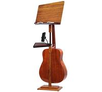 Soporte Guitarra Suelo Atril De Madera Para Partituras Violín Ukelele Piano, Altura Ajustable Portátil De Pie Estante De Almacenamiento Para IPad, Regalos Para Principiantes De Guitarristas, Estilo Vi