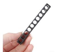 Soporte hexagonal para puntas de destornillador de 1/4 pulgadas, herramienta de caja de almacenamiento de plástico de 10 agujeros, compatible con accesorios de vástago de 6,35 mm, negro (12 agujeros)