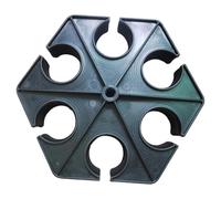 Soporte hexagonal portátil para micrófono, base antideslizante, soporte múltiple para micrófono, para estudio, transmisión en vivo, bandeja de estudio negra