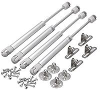 Soporte hidráulico neumático, 4X Bisagras for Puertas de Gabinete Levantar Solapa Resorte Soporte Puntal Gas Barra Estancia Armario Cocina Caja Juguetes Elevador Cierre Suave Presión 20N-150N(20N)