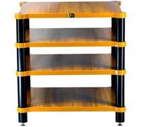 Soporte HiFi Amplificador AV Estante de almacenamiento de 4 niveles para el hogar, oficina, teatro, salas de reuniones, armario de audio independiente, 60 x 48 x 97 cm, muebles de entretenimiento