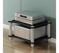 Soporte Hifi de 1, 2, 3 y 4 niveles, soporte multimedia de audio y video, estantes estéreo abiertos para impresoras, consola de juegos, caja de TV, sistema de reproductor de discos de oficina