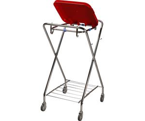 Soporte higiénico para bolsas de basura para bolsas de 120 l de capacidad, marco de sujeción cuadrado