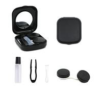Soporte Higiénico Portátil para Lentes de Contacto - Juego de Viaje Con Espejo, Extractor y Pinzas - Adecuado para Uso Diario