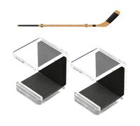 Soporte horizontal de pared para varita de hockey con fieltro protector y acolchado de EVA, diseñado para proteger las varitas de daños mientras maximiza el espacio (0303-2)