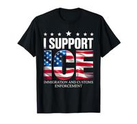 Soporte Ice Inmigration Officers American Flag Border Patrol Camiseta