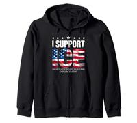 Soporte Ice Inmigration Officers American Flag Border Patrol Sudadera con Capucha