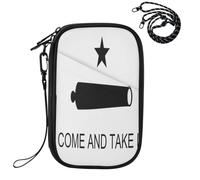 Soporte impermeable para pasaporte para viajes, bandera de Texas Come and Take It
