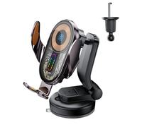 Soporte inalámbrico para cargador de coche, carga rápida de 15 W, soporte de teléfono para iPhone 15, 14, 13, 12 Pro Max 11 XS, Samsung Galaxy S24 Ultra S23 S22 S21