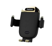 Soporte inalámbrico para cargador de coche, carga rápida Qi de 15 W, cargador de coche inalámbrico, sensor inteligente, sujeción automática para iPhone, Samsung, Huawei, BlackBerry Wait Muchos modelos de teléfono inteligente (negro)