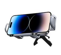 Soporte inalámbrico para cargador de coche, soporte para smartphone automático, cargador de doble bobina de 15 W, 6.1 x 3.1 x 2.75 pulgadas, compatible con consola central, ángulo de visión ajustable