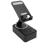 Soporte Inalámbrico para Teléfono con Altavoz Bluetooth Giratorio de 360 Grados para Viajes en Casa, Soporte Antideslizante para Teléfono Móvil para Actividades de Oficina en Casa