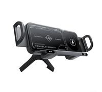 Soporte inalámbrico para teléfono Samsung Z Fold Flip de 15 W, carga rápida, abrazadera automática, soporte de coche, rejilla de ventilación de aire, parabrisas seguro (plateado)