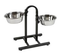 Soporte incl. 2 comederos de 2800 ml, altura regulable en ambos lados