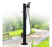 Soporte Independiente de Acero Inoxidable para Manguera de jardín con Grifo - Columna de Agua Exterior anticongelante, diseño Cuadrado, Grifo para un fácil Acceso al Agua, Ideal para Jardine