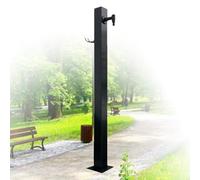Soporte Independiente de Acero Inoxidable para Manguera de jardín con Grifo - Columna de Agua Exterior anticongelante, diseño Cuadrado, Grifo para un fácil Acceso al Agua, Ideal para Jardine