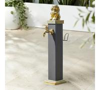 Soporte independiente para grifo de agua al aire libre, soporte de manguera de jardín de aleación de aluminio duradero, solución decorativa para fuente para patio