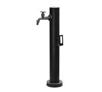 Soporte Independiente para Manguera de jardín Exterior de Acero Inoxidable con Fuente de Columna de Agua Vertical y dispensador de Agua anticongelante.