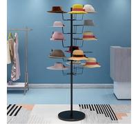 Soporte independiente para sombreros, torre de almacenamiento ajustable para gorras de béisbol, sombreros de copa, 7 niveles, soporte de exhibición de metal para minoristas o hogar