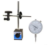 Soporte indicador con ajuste fino, sujeción de 60 kg para soporte de medidor de base de ranura en V para cilíndrico para montaje, para herramienta de medición (1 juego)