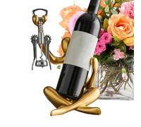 Soporte individual para botella de vino, soporte de vino de resina sin abrebotellas, decoración de escultura de mesa de comedor, botella de vino decorativa independiente para los amantes del vino