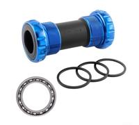 Soporte inferior compatible con SRAM para DUB de 24 mm para bicicletas de carretera de 68 mm y 73 mm, construcción de aleación de aluminio con sellado avanzado de ranura (azul)