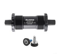 Soporte inferior cuadrado cónico de 73 mm para bicicleta de montaña, rodamiento sellado de cinco vías, eje de acero cromado de alta dureza, se adapta a marco de 68 mm, componente negro de aleación