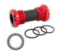 Soporte inferior de aleación de aluminio ligero de 68 73 mm para SRAM para DUB de 24 mm con arandela de nailon de baja resistencia para una transmisión de potencia suave y eficiente (rojo)