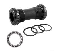 Soporte inferior de bicicleta de 68/73 mm compatible con SRAM para DUB de 24 mm alimentado por buje de eje de aleación de aluminio para transmisión directa de energía y rotación suave (negro)