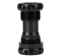 Soporte inferior de bicicleta de montaña ligero de aleación de aluminio, BB roscado con rodamientos de cerámica, componente de juego de bielas de alta precisión para condiciones ad (Negra)