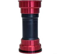 Soporte inferior hueco de ajuste a presión compatible con eje de manivela de 24 mm y para tamaños de marco BB92 de 86 a 92 mm, cuenta con rodamientos sellados y junta de 2,5 mm (rojo)