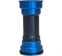 Soporte inferior hueco ligero a presión para cuadros de bicicleta de 86 a 92 mm, soporte para eje de manivela de 24 mm con rodamientos sellados de acero inoxidable y junta de 2,5 mm (azul)