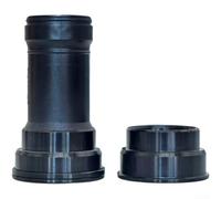 Soporte inferior hueco ligero a presión para cuadros de bicicleta de 86 a 92 mm, soporte para eje de manivela de 24 mm con rodamientos sellados de acero inoxidable y junta de 2,5 mm (negro)